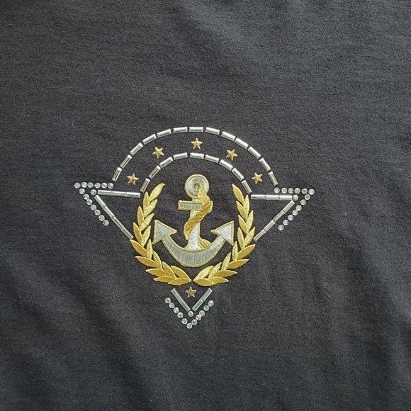 Christine Alexander Embroidered Black T-Shirt Size XXL - Picture 3 of 7